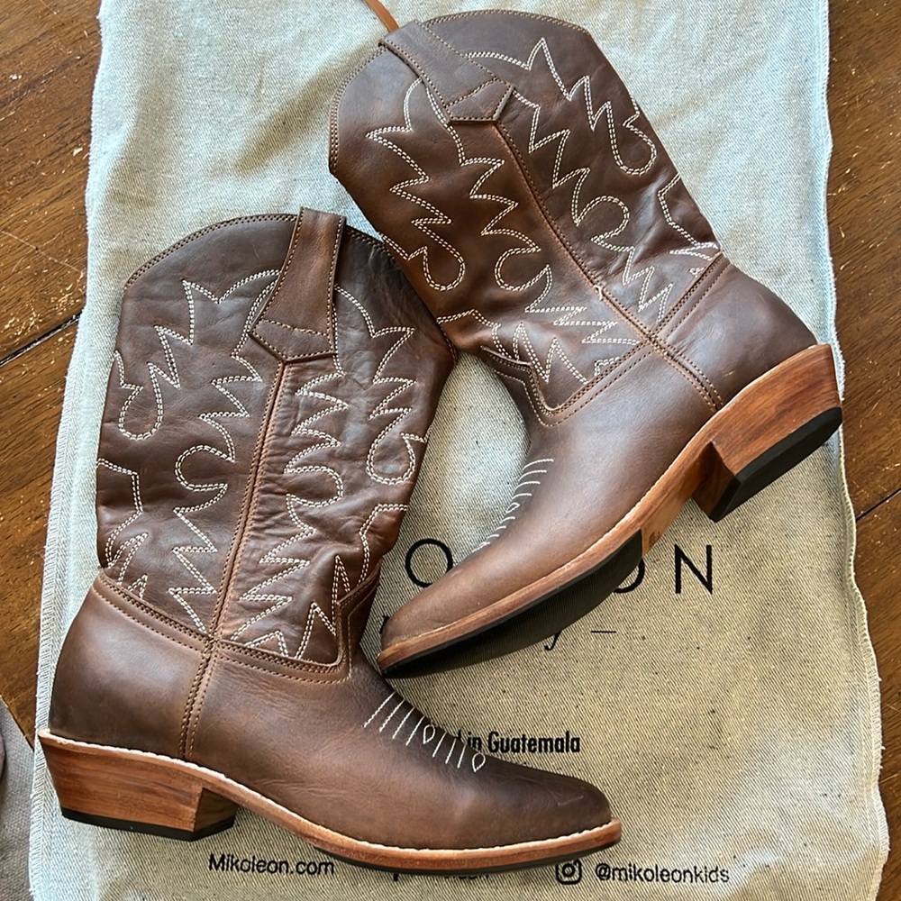 Leather Wester Boots Sz 7